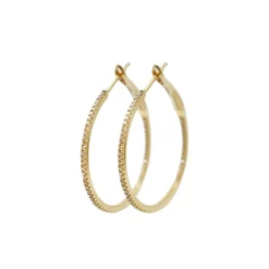1.0" Diamond Hoops, Pair