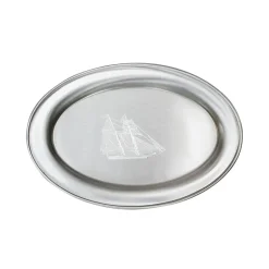 9" Oval Tray in Satin Finish