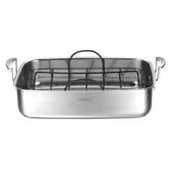 15" Stainless Steel Roaster with Nonstick Rack in Stainless Steel