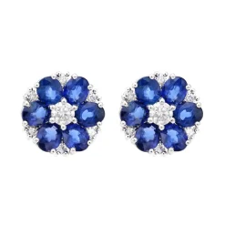 A Sea Of Blue Tidal Sapphire Stud Earrings