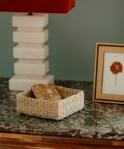 Abaca Square Storage Basket in Small