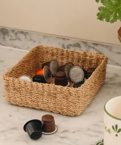 Abaca Square Storage Basket in Small