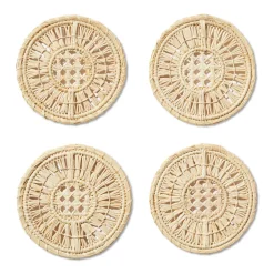 Ada Raffia Coasters, Set of 4