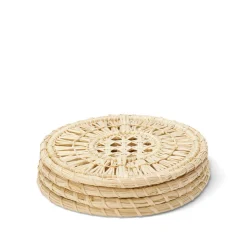 Ada Raffia Coasters, Set of 4