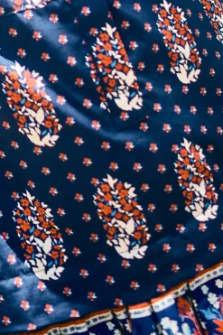 Addison Dress in Fall Floral Navy