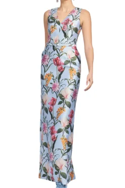 Adellyn Gown Glacial Blue Blossoms