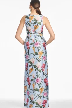 Adellyn Gown Glacial Blue Blossoms