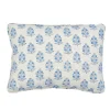 Aditi Block Print Pillow in Blue & White