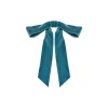 Adley Velvet Bow Barrette in Azul