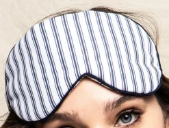 Adult Navy French Ticking Eye Mask