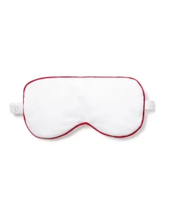 Adult White Eye Mask with Red Piping