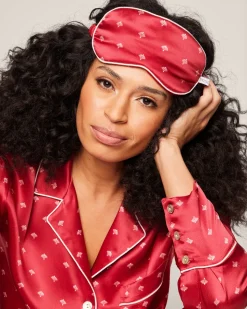 Adult’s Silk Sleep Mask in Bordeaux Art Nouveau