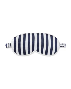 Adult's Silk Sleep Mask in Navy Bengal Stripe