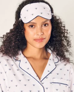 Adult's Twill Sleep Mask in Buzzing Bees