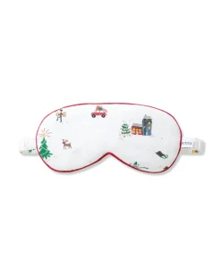 Adult's Twill Sleep Mask in Holiday Town