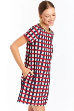 Ainslee Mini Dress in Midnight Gingham