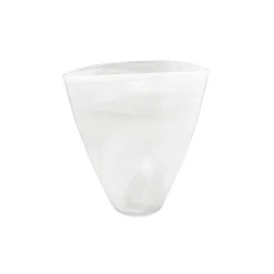 Alabaster White Large Oval Vase