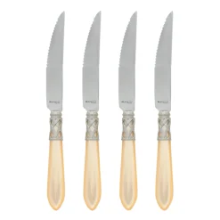 Aladdin Antique White Steak Knives, Set of 4