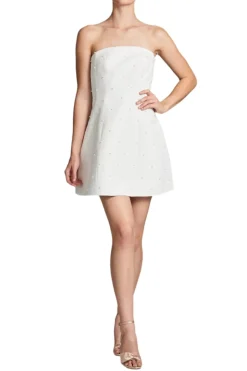 Alanna Dress in Ivory/Pearls