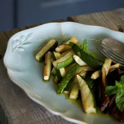 Alentejo Collection Oval Platter in Turquoise