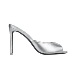 Alessia in Silver Metallic Leather