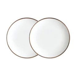 Alex Gold Set of 2, 6-1/2" Bread/Canape Plates