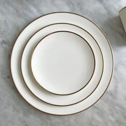 Alex Gold Set of 2, 6-1/2" Bread/Canape Plates