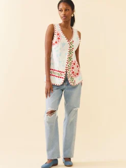 Alexa Top in Alfie White