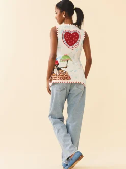 Alexa Top in Alfie White