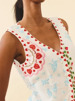 Alexa Top in Alfie White