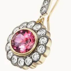 Alexandra Earrings Pink Tourmaline