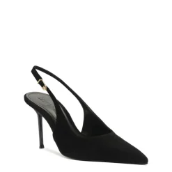 Alicia Sling Suede Pump in Black