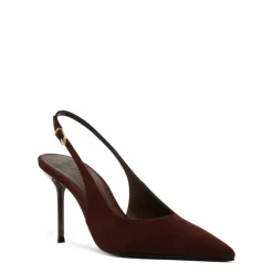 Alicia Sling Suede Pump in Root Brown