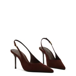 Alicia Sling Suede Pump in Root Brown