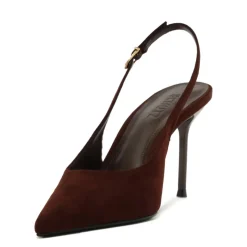 Alicia Sling Suede Pump in Root Brown