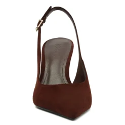 Alicia Sling Suede Pump in Root Brown