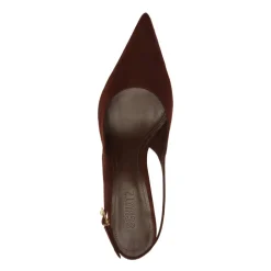 Alicia Sling Suede Pump in Root Brown