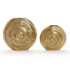 All Swirls Golden Vase, Set of 2