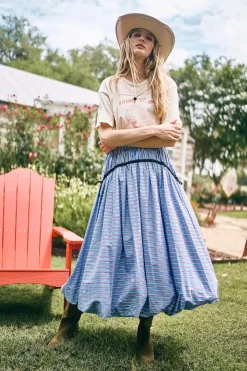 Allegra Skirt in Marfa Stripe
