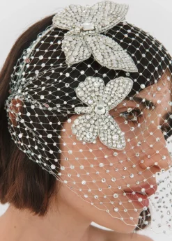 Allegra Voilette in Crystal