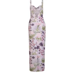 Allie Dress in Orchid Posy Taffeta