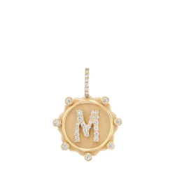 Alphabet Coin Pavé Charm