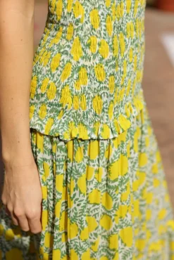 Amalfi Mermaid Dress Yellow Lemon Vine