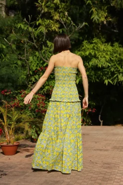 Amalfi Mermaid Dress Yellow Lemon Vine