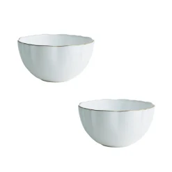 Amelie Brushed Gold Set of 2, Fruit, Nut & Rice Bowls