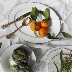 Amelie Forest Green 14" Oval Platter