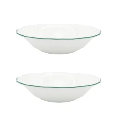 Amelie Forest Green Set of 2, 9" Soup / Pasta Bowl