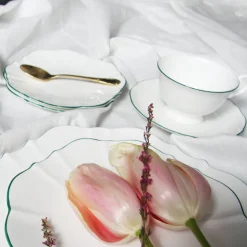 Amelie Forest Green Tea Cup & Saucer