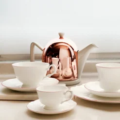 Amelie Roseate Set of 2, Espresso Cups & Saucers