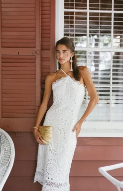 Amoria Midi Dress in White